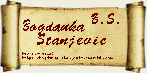Bogdanka Stanjević vizit kartica